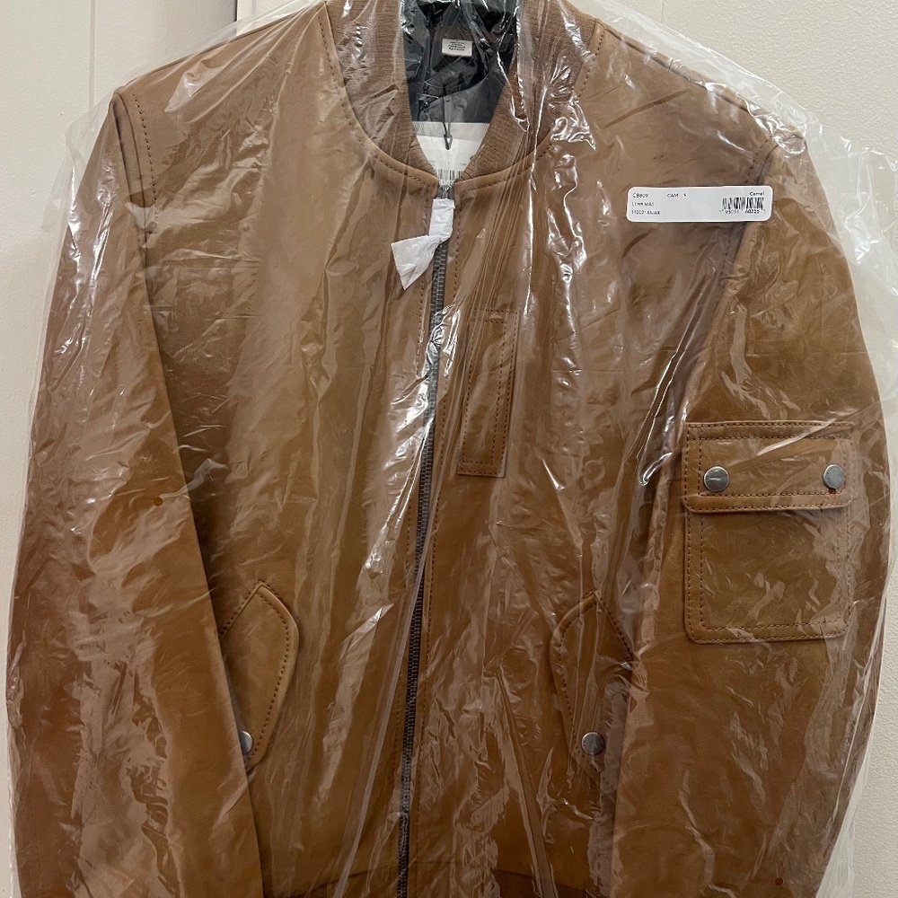 Coach Leather Ma 1 Jacket Size S. Style CB809. Color Camel. Retails $995